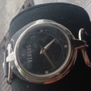 Versus Versace Black and Silver Women's Watch NWT